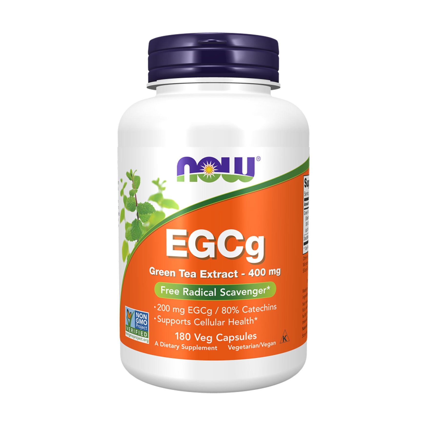 Екстракт листя зеленого чаю NOW Foods EGCG, 400 мг, 180 капсул